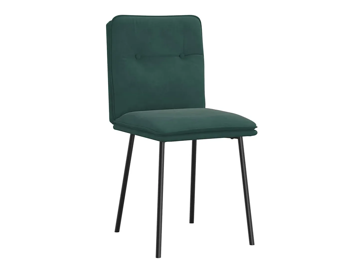 Sillas de comedor 2 unidades terciopelo verde oscuro