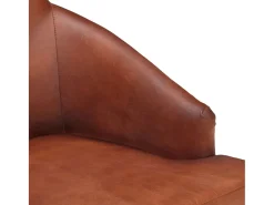 Sillas de comedor 4 unidades cuero auténtico de cabra marrón