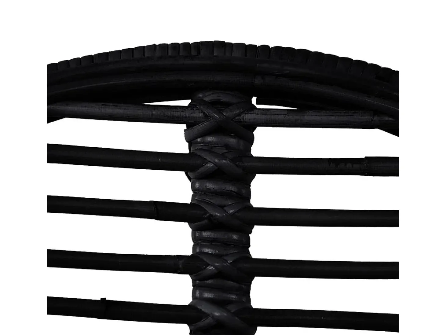 Sillas de comedor 4 unidades de ratán natural negro