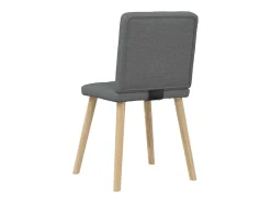 Sillas de comedor 2 unidades tela gris oscuro