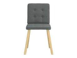 Sillas de comedor 2 unidades tela gris oscuro