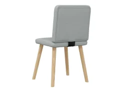 Sillas de comedor 4 unidades tela gris claro