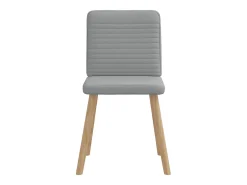 Sillas de comedor 4 unidades tela gris claro