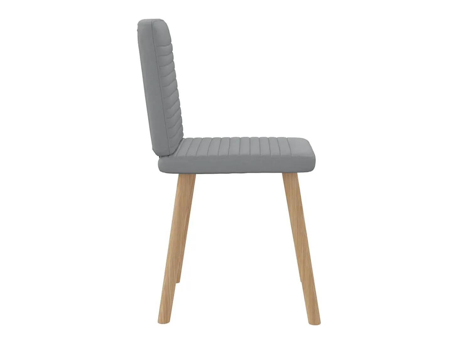 Sillas de comedor 4 unidades tela gris claro