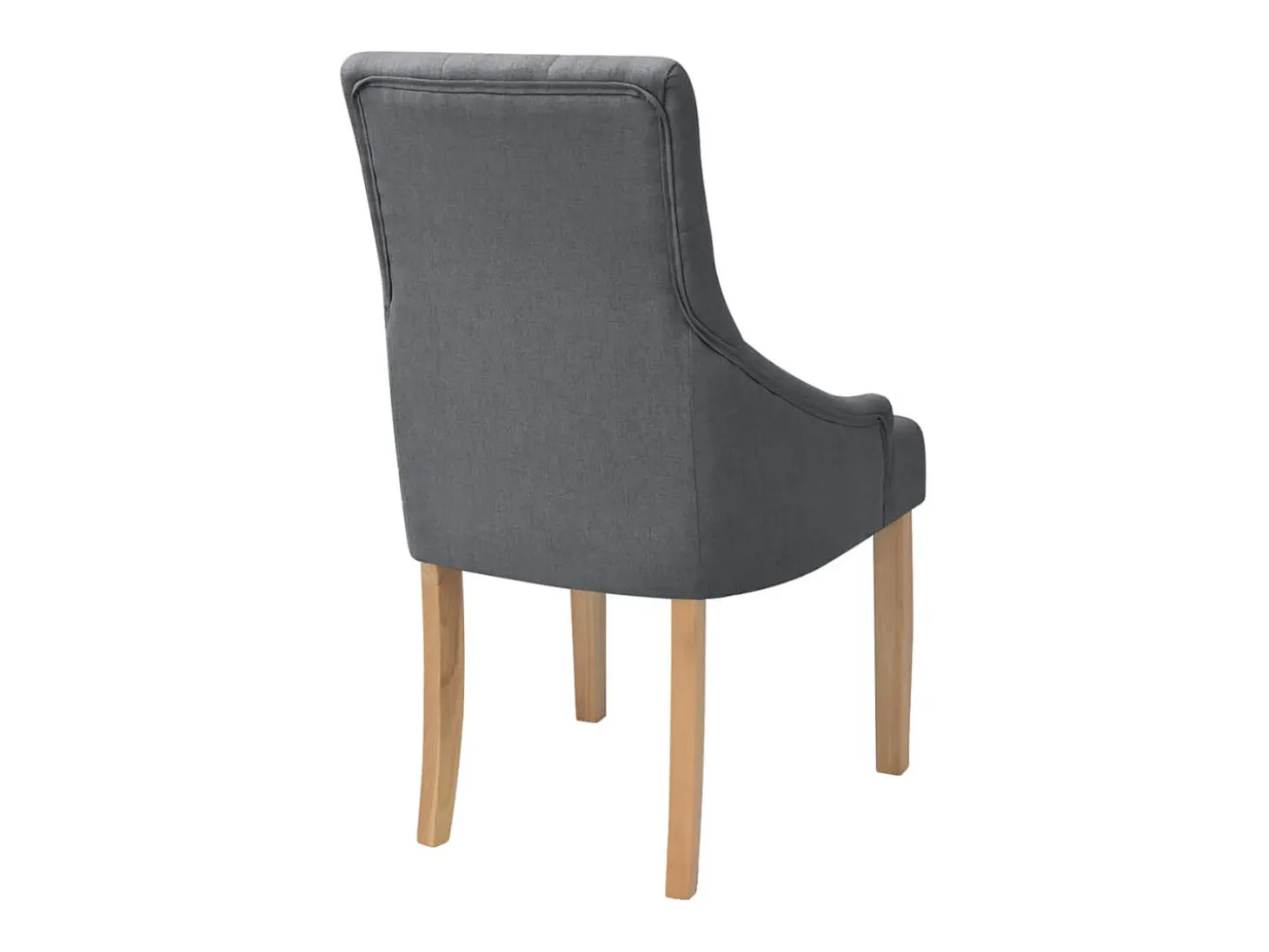 Sillas de comedor 4 unidades de tela gris oscuro