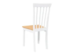 Sillas de comedor 2 unidades madera maciza de caucho blanco
