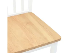 Sillas de comedor 2 unidades madera maciza de caucho blanco