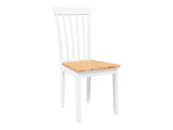 Sillas de comedor 2 unidades madera maciza de caucho blanco