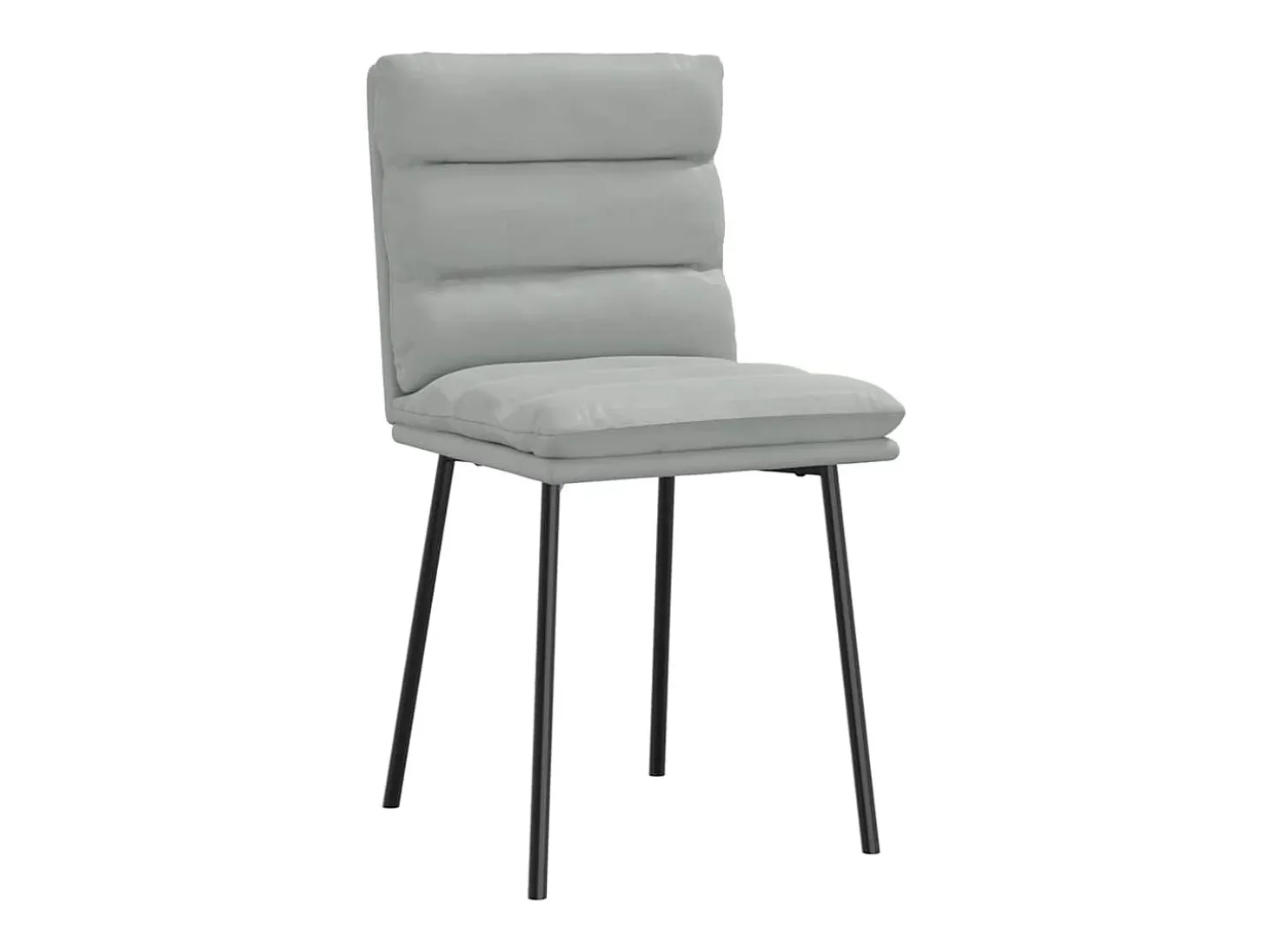 Sillas de comedor 2 unidades terciopelo gris claro
