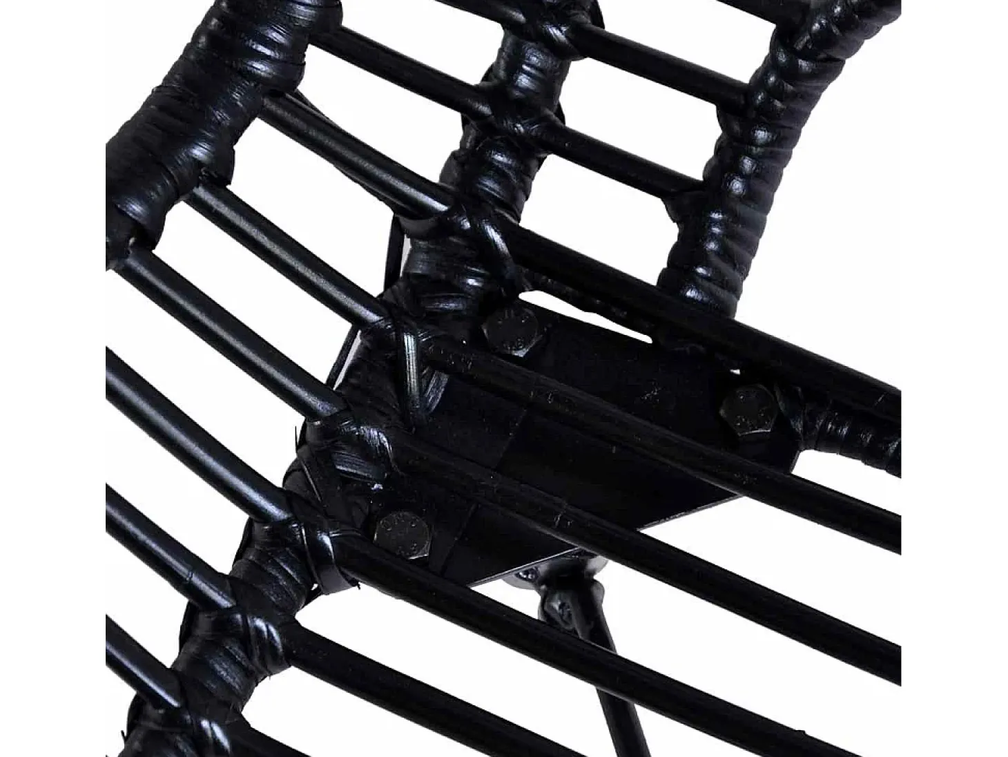 Sillas de comedor 6 unidades de ratán natural negro