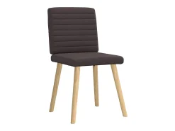 Sillas de comedor 2 unidades tela marrón oscuro