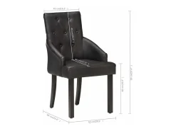 Sillas de comedor 4 unidades cuero auténtico de cabra negro