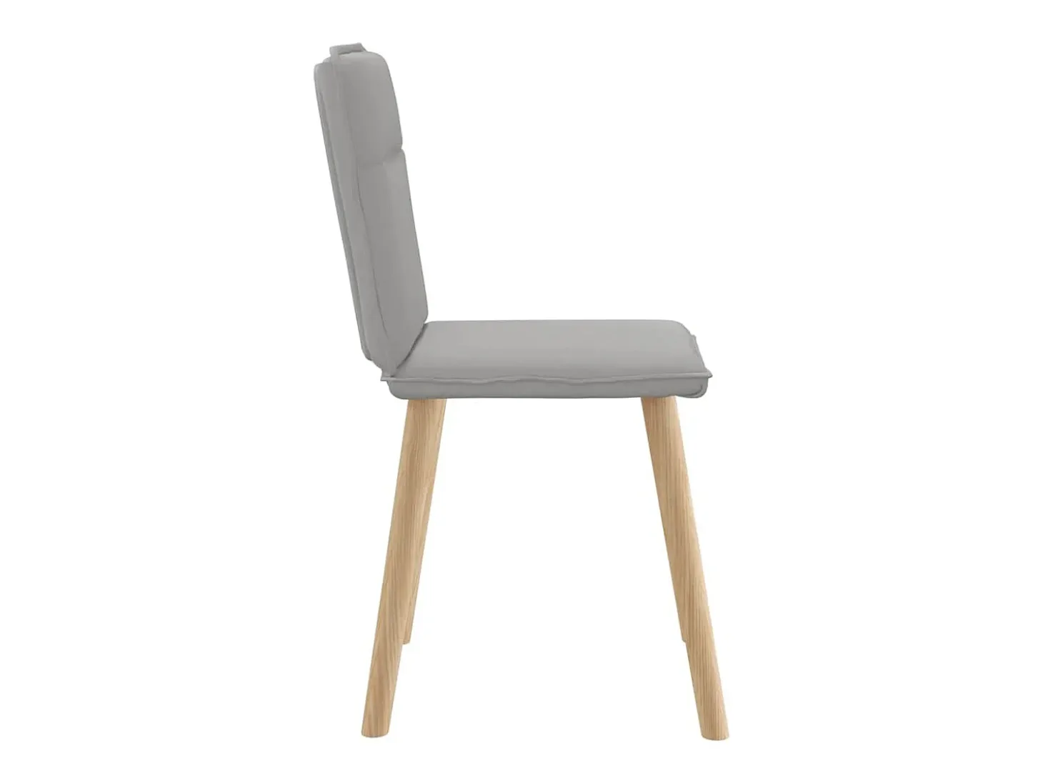 Sillas de comedor 4 unidades tela gris nube