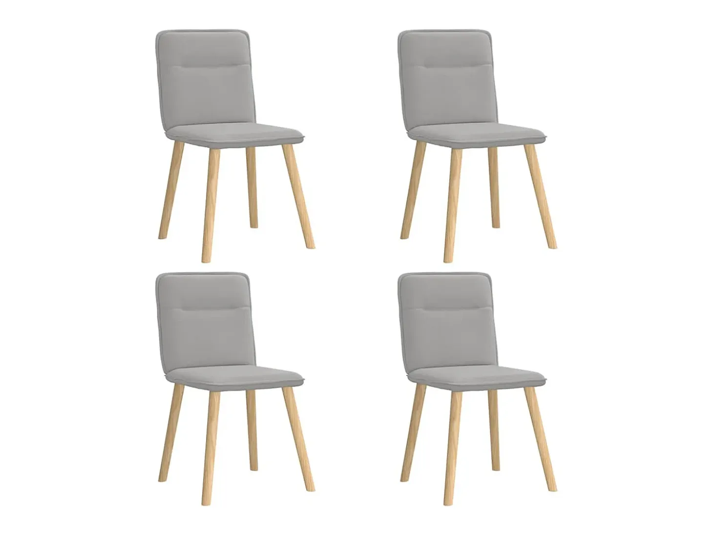 Sillas de comedor 4 unidades tela gris nube