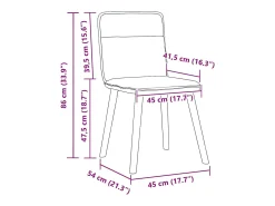 Sillas de comedor 4 unidades tela gris nube