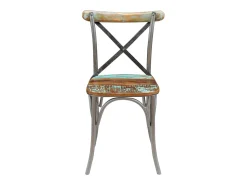 Sillas de comedor 4 unidades madera maciza reciclada