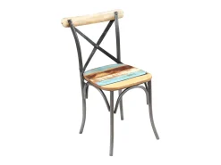 Sillas de comedor 4 unidades madera maciza reciclada
