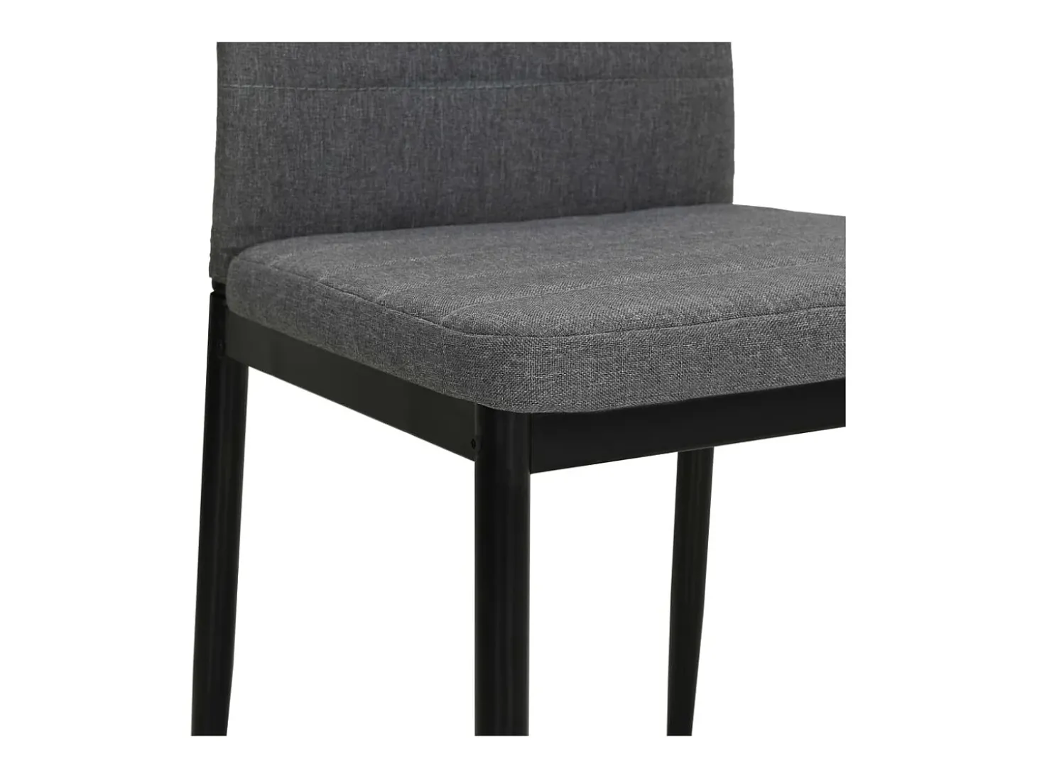 Sillas de comedor 2 unidades tela gris claro
