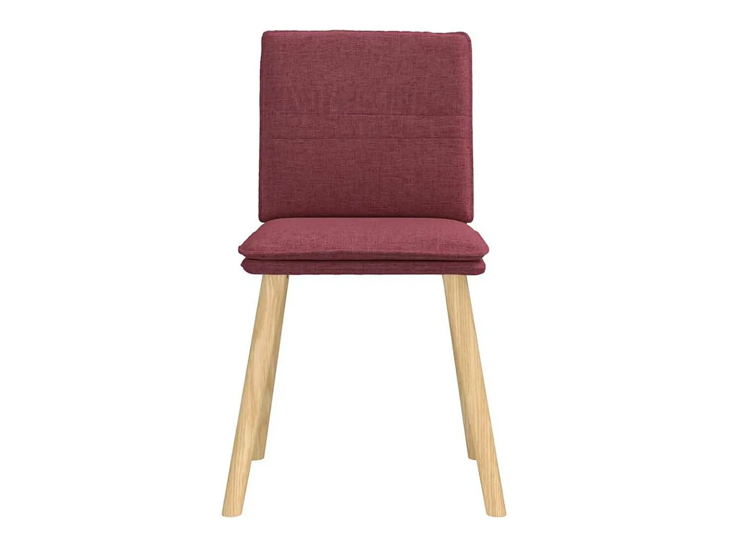 Sillas de comedor 6 unidades tela rojo tinto