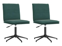 Sillas de comedor 2 unidades terciopelo verde oscuro