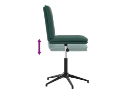 Sillas de comedor 2 unidades terciopelo verde oscuro