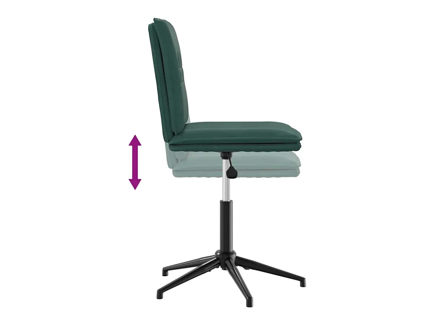 Sillas de comedor 2 unidades terciopelo verde oscuro