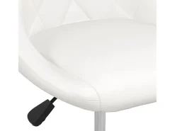Sillas de comedor 4 unidades cuero sintético blanco