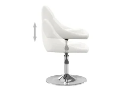 Sillas de comedor 4 unidades cuero sintético blanco
