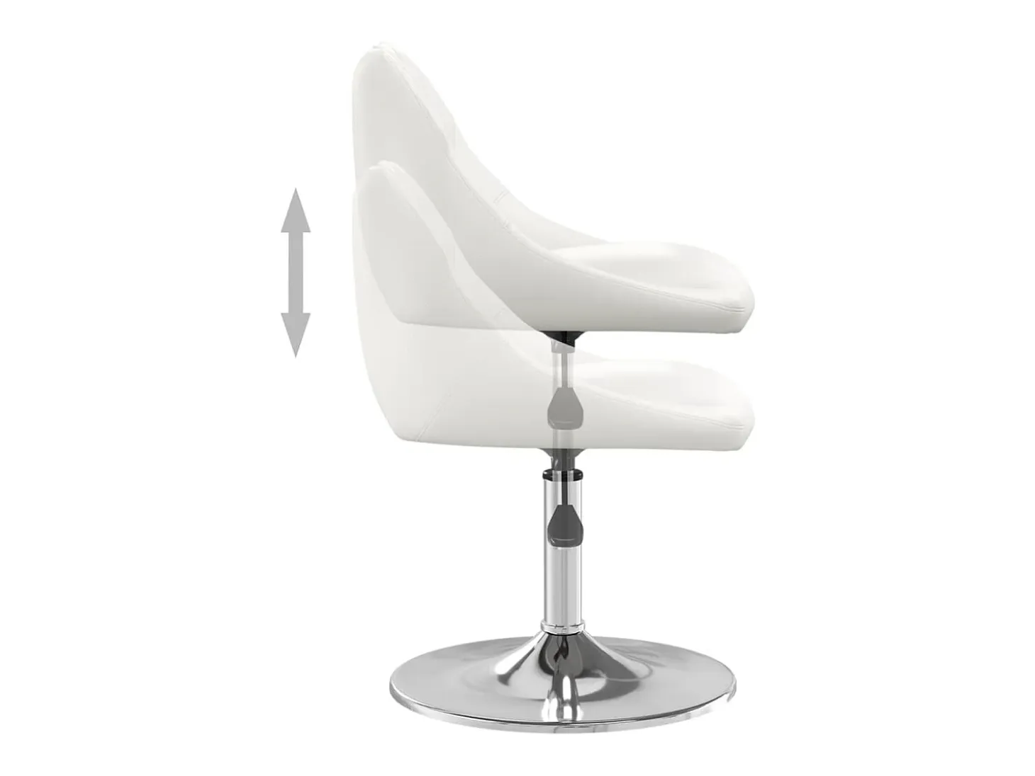 Sillas de comedor 4 unidades cuero sintético blanco