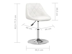 Sillas de comedor 4 unidades cuero sintético blanco