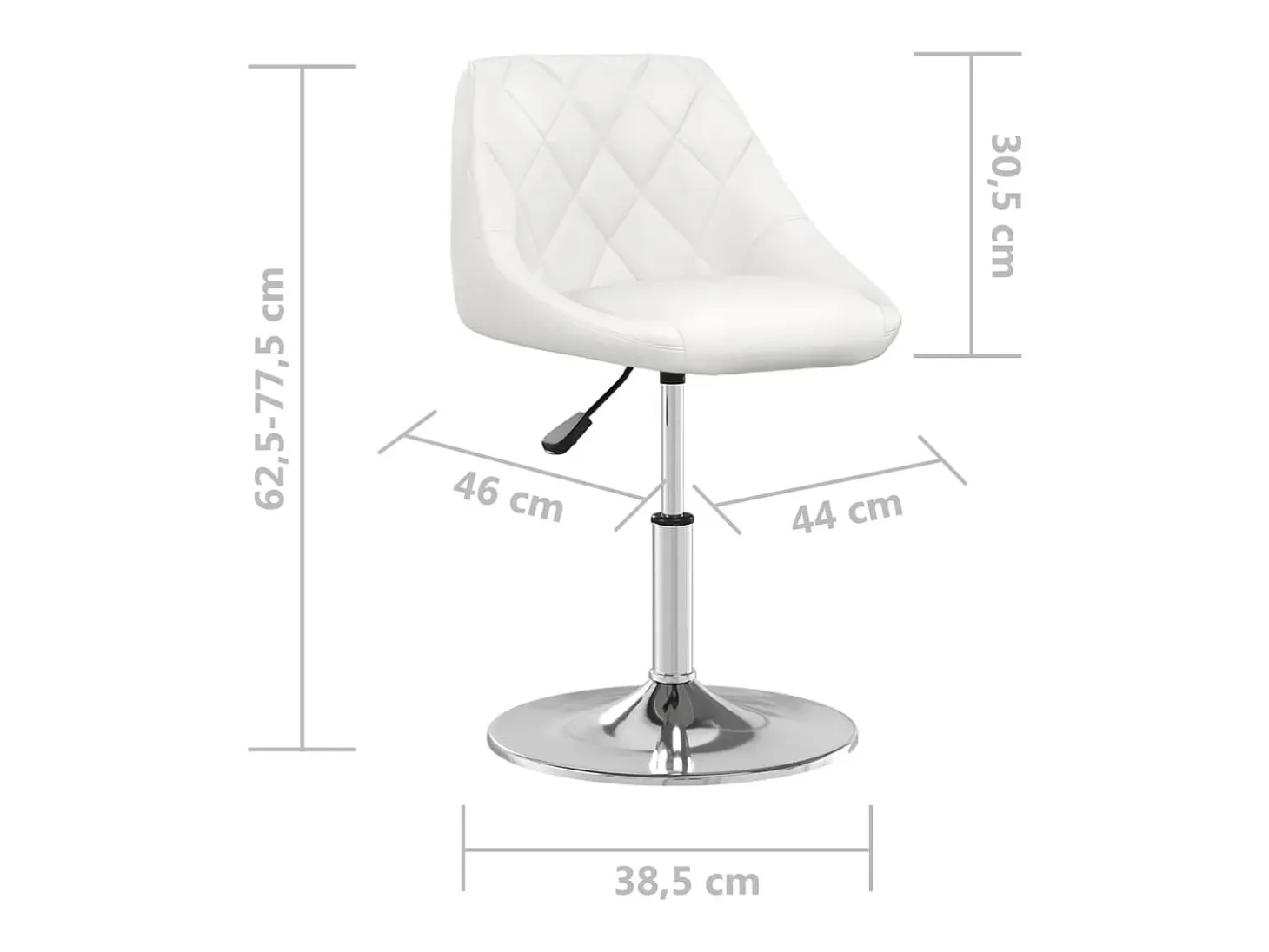 Sillas de comedor 4 unidades cuero sintético blanco