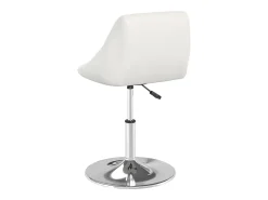 Sillas de comedor 4 unidades cuero sintético blanco