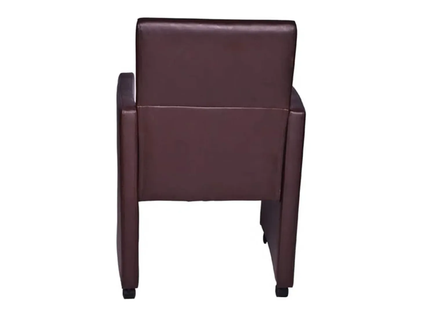 Sillas de comedor 2 unidades cuero sintético marrón