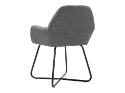Sillas de comedor 6 unidades de tela gris oscuro