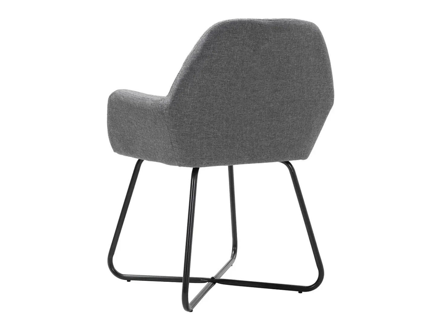 Sillas de comedor 6 unidades de tela gris oscuro