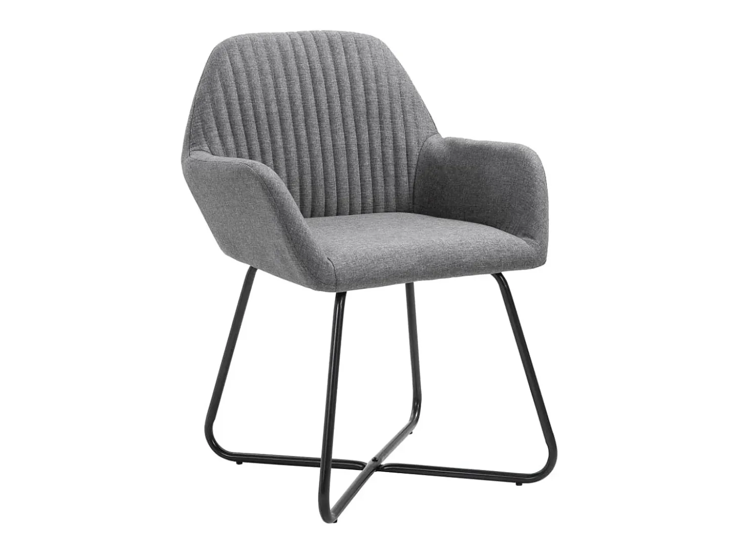 Sillas de comedor 6 unidades de tela gris oscuro