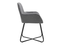 Sillas de comedor 6 unidades de tela gris oscuro