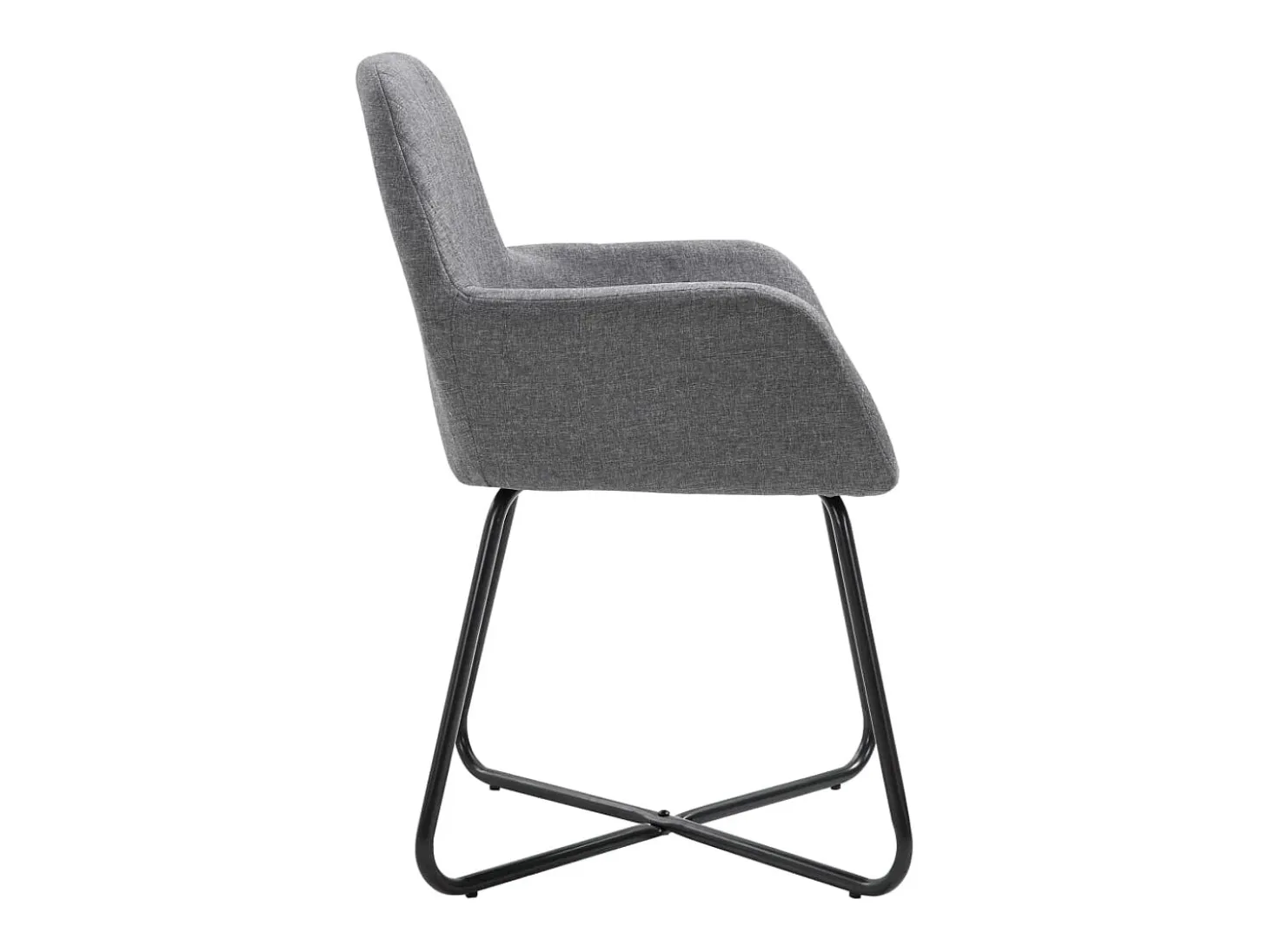 Sillas de comedor 6 unidades de tela gris oscuro