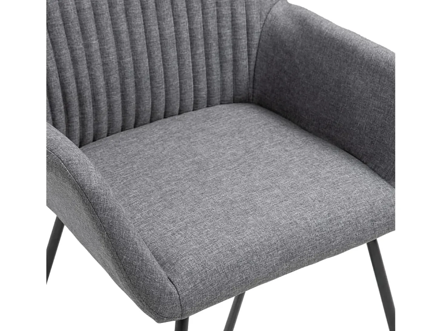 Sillas de comedor 6 unidades de tela gris oscuro