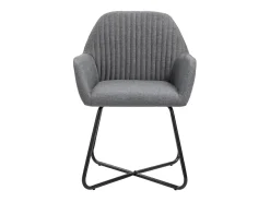 Sillas de comedor 6 unidades de tela gris oscuro