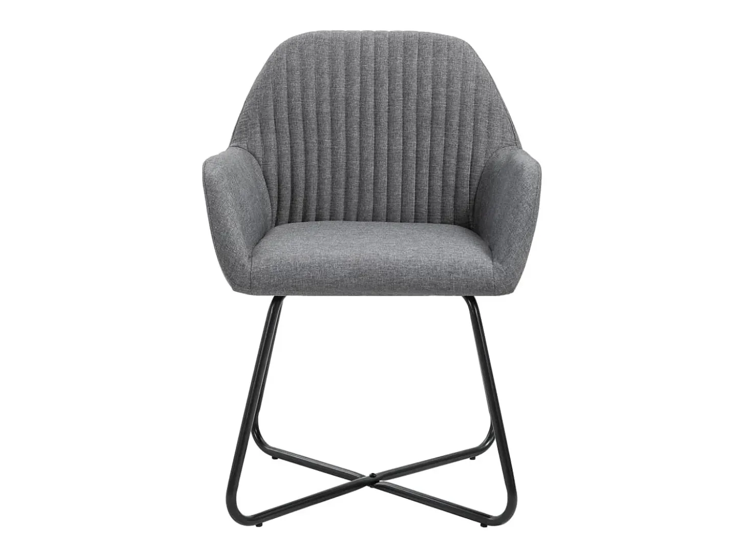 Sillas de comedor 6 unidades de tela gris oscuro