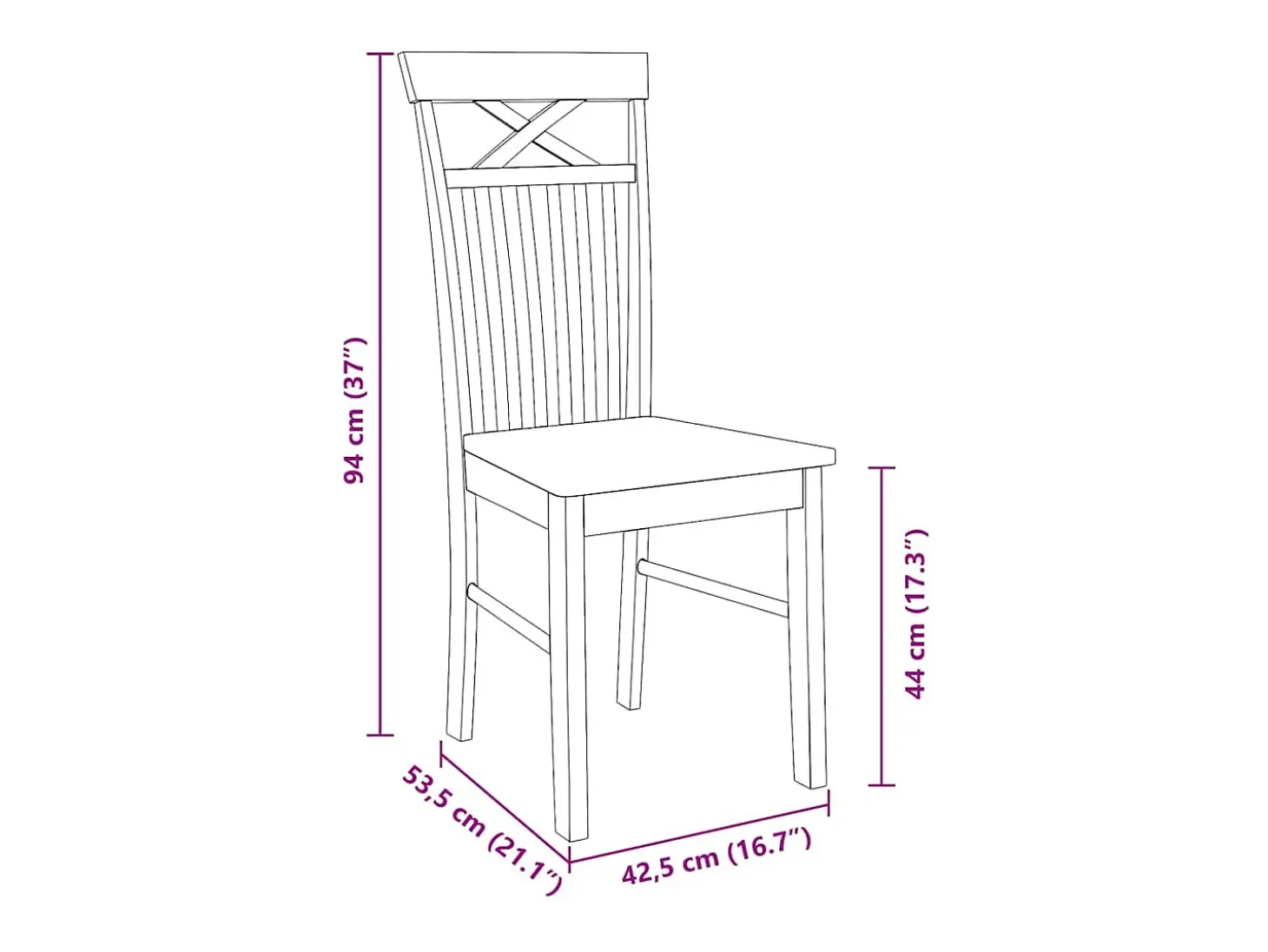 Sillas de comedor 2 unidades madera maciza de caucho blanco