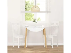 Sillas de comedor 2 unidades madera maciza de caucho blanco