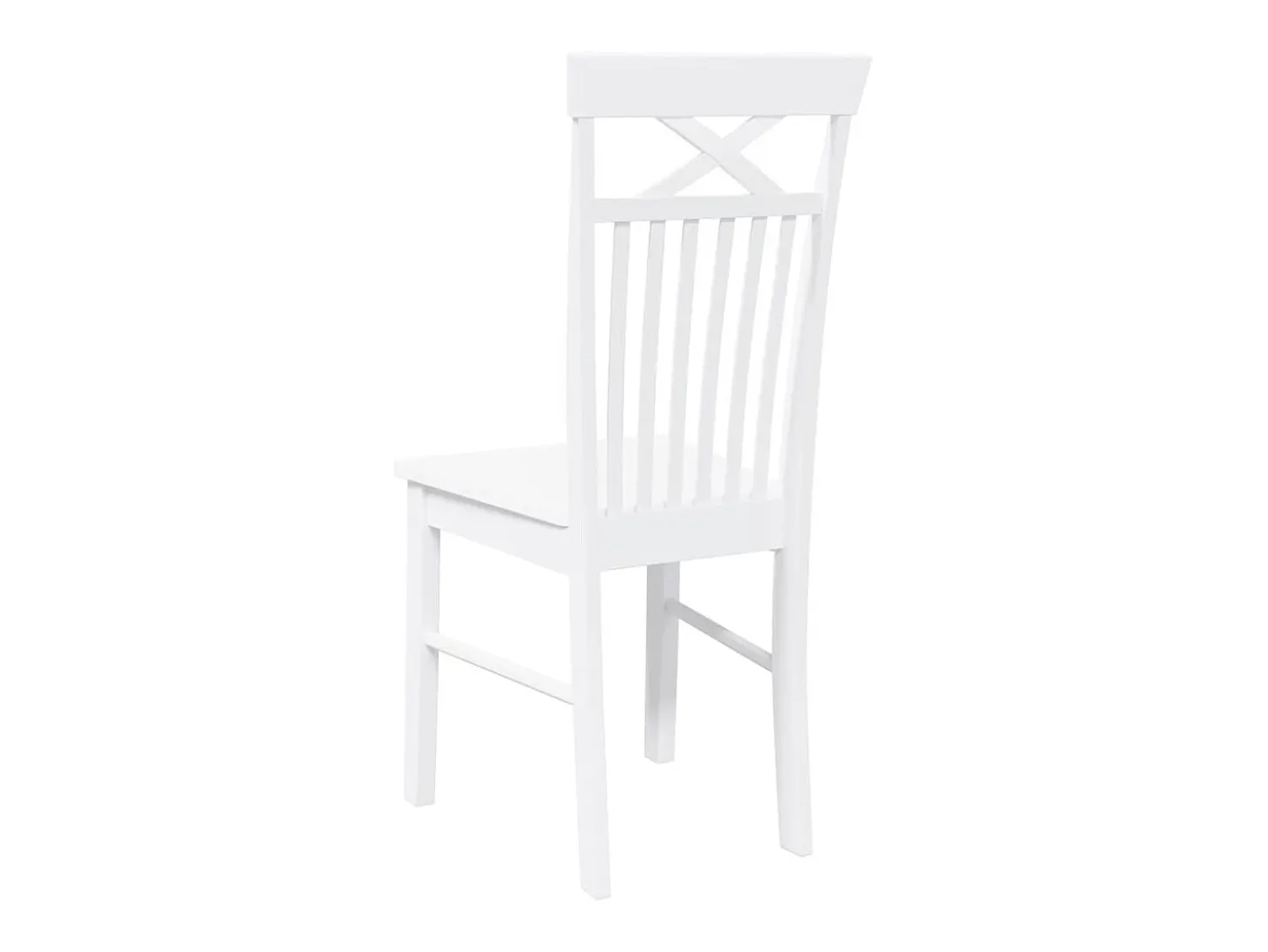 Sillas de comedor 2 unidades madera maciza de caucho blanco