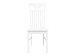Sillas de comedor 2 unidades madera maciza de caucho blanco