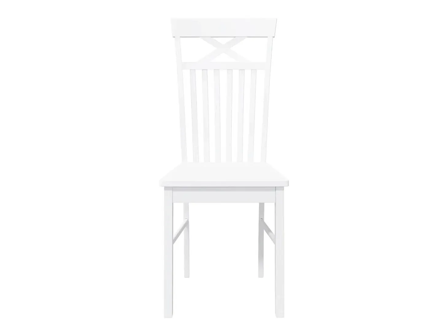 Sillas de comedor 2 unidades madera maciza de caucho blanco