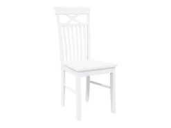 Sillas de comedor 2 unidades madera maciza de caucho blanco