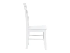 Sillas de comedor 2 unidades madera maciza de caucho blanco