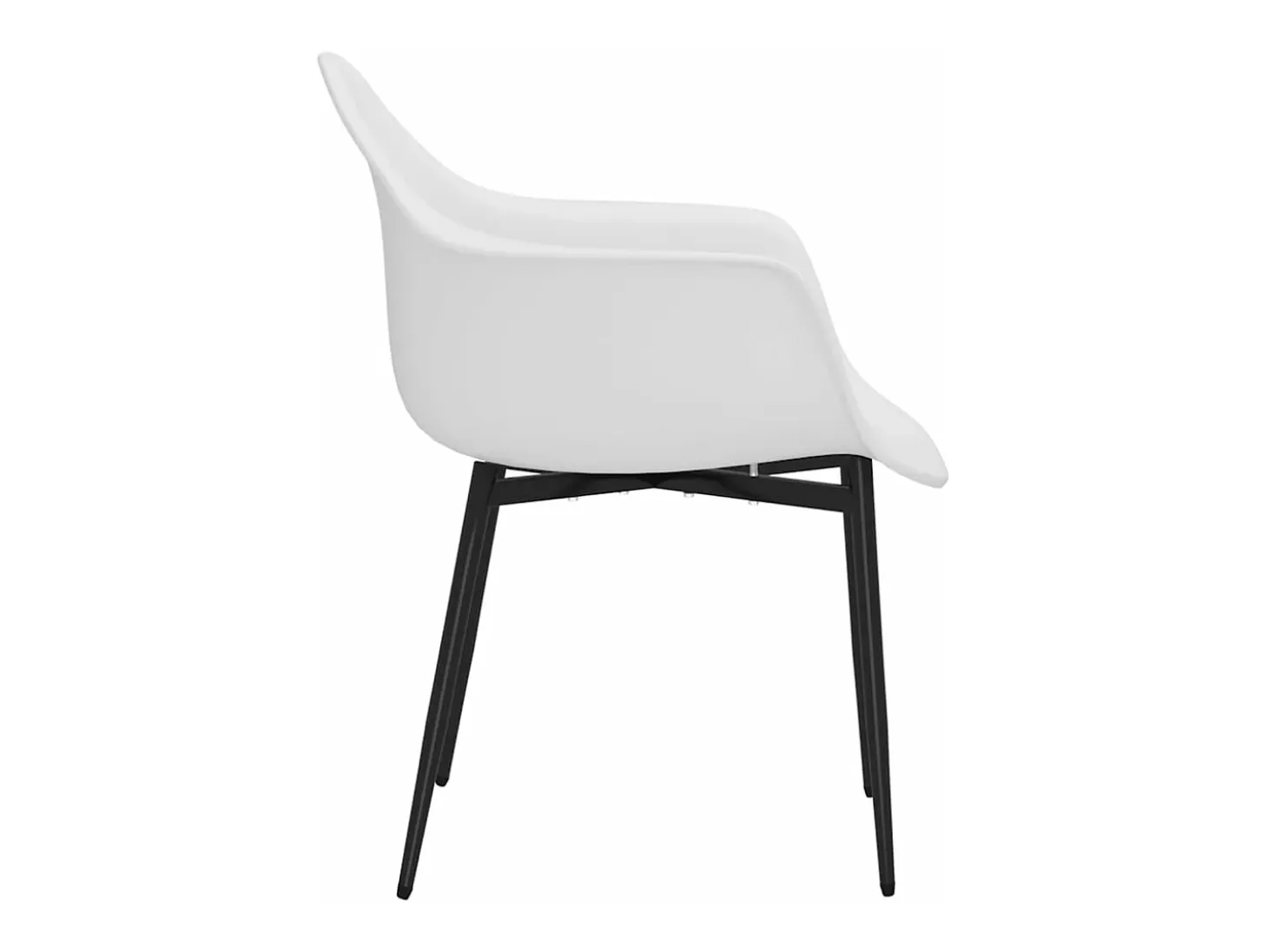 Sillas de comedor 6 unidades blancas PP