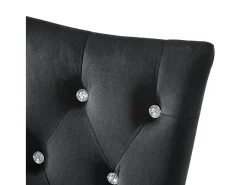 Sillas de comedor 4 unidades terciopelo negro